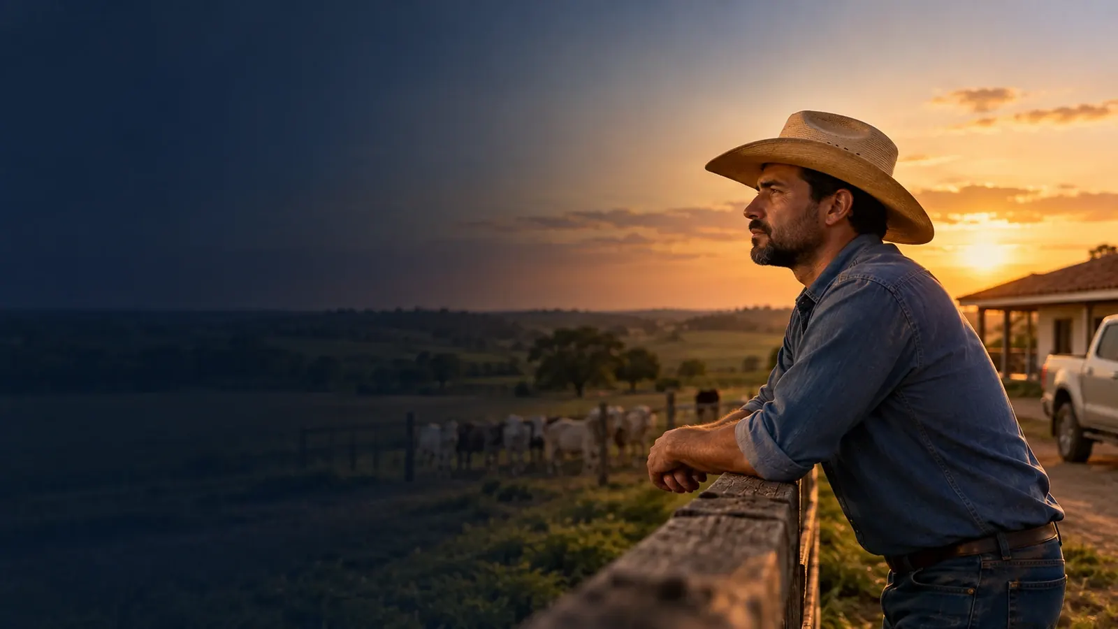 Sede de fazenda brasileira, defesa contra leilão de propriedade rural