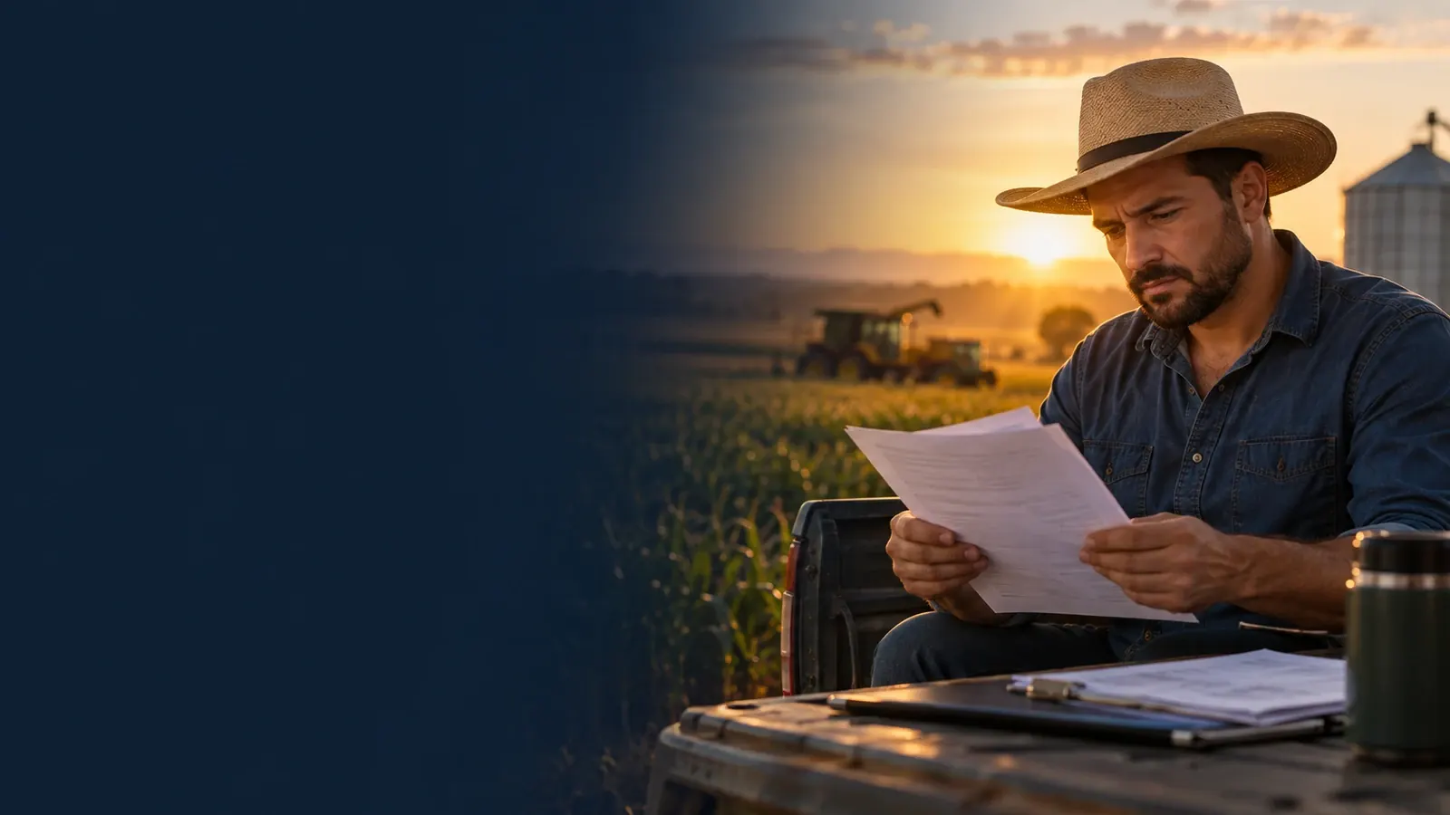 Lavoura em fazenda brasileira, revisão de contratos de crédito rural